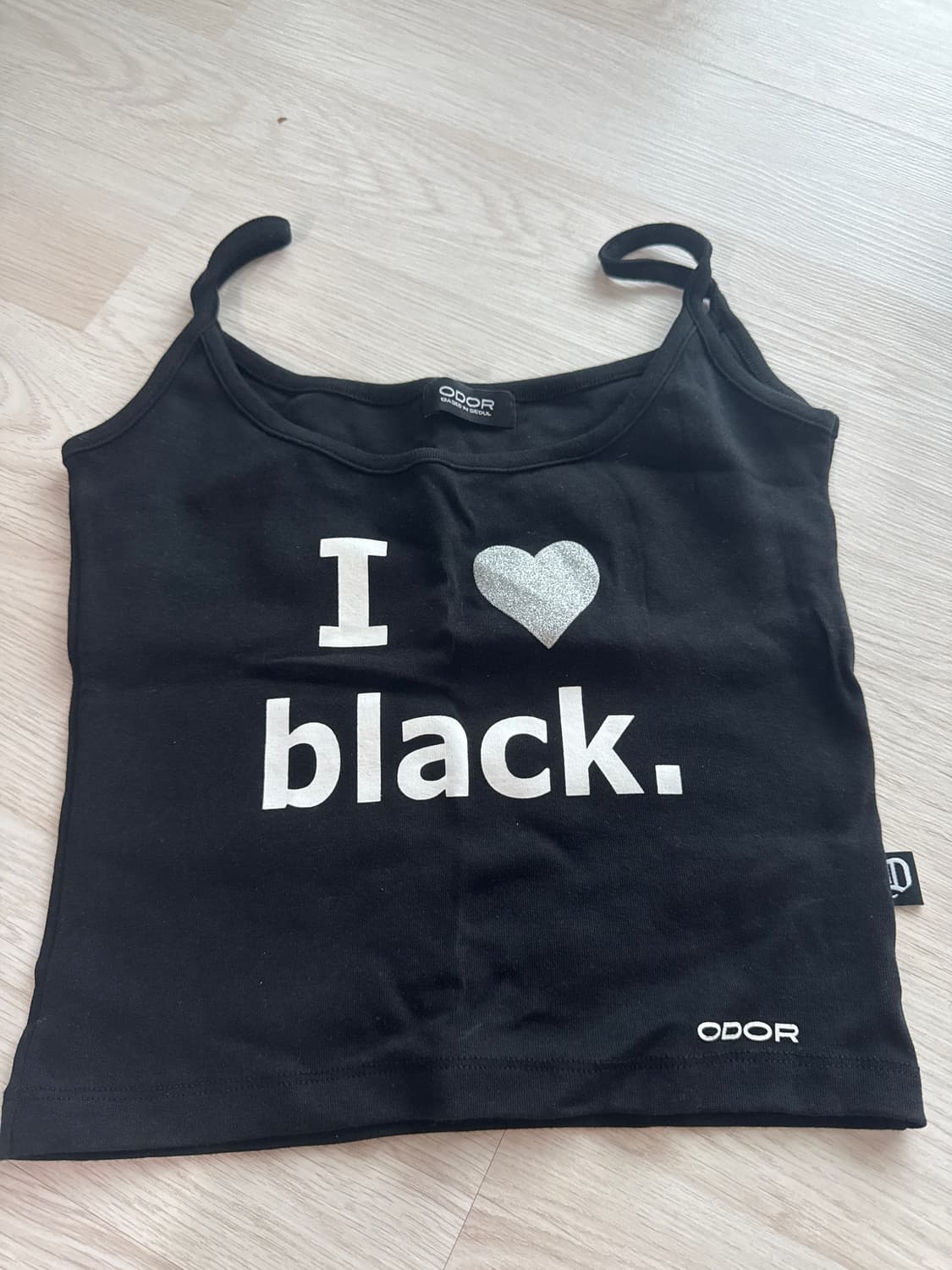 오도어 아이러브블랙 나시 상품이미지1