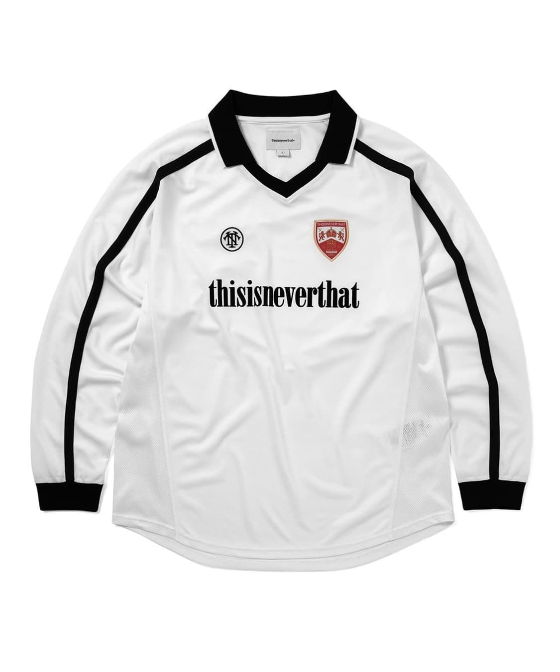 디스이즈네버댓 Soccer Jersey White 저지 긴팔 티셔츠 XL 상품이미지1