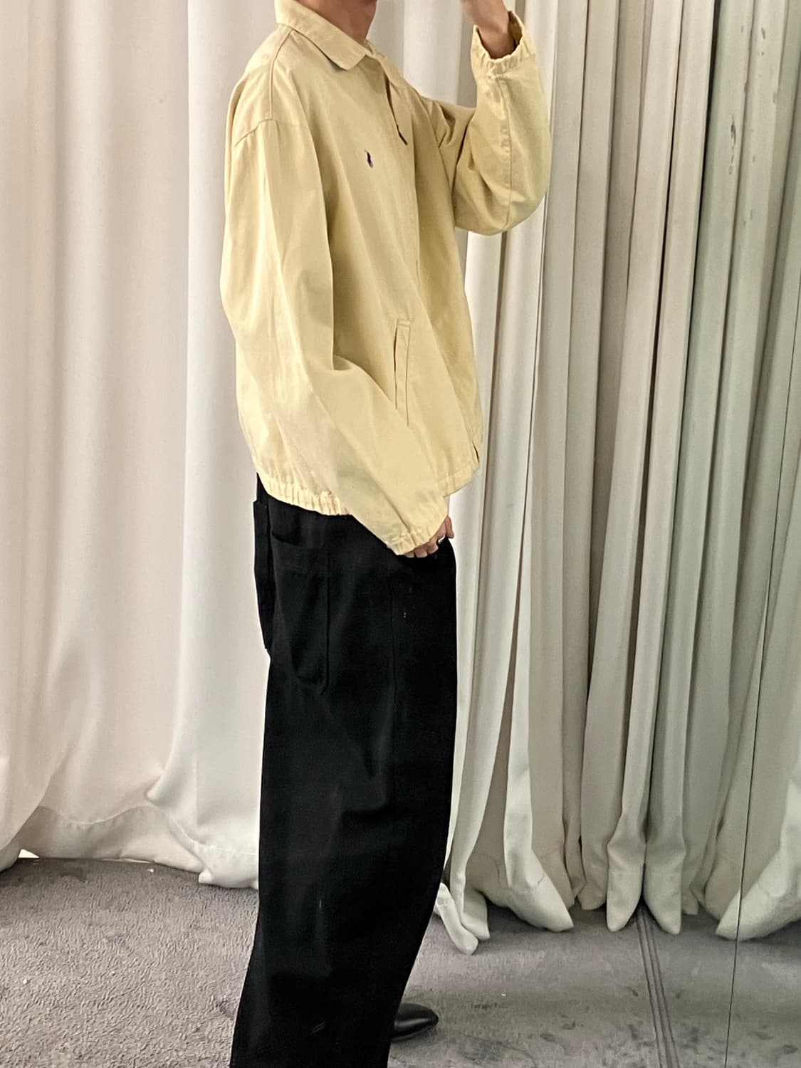 90s 폴로 랄프로렌 옐로우 스윙탑 봄버 자켓 M 상품이미지8