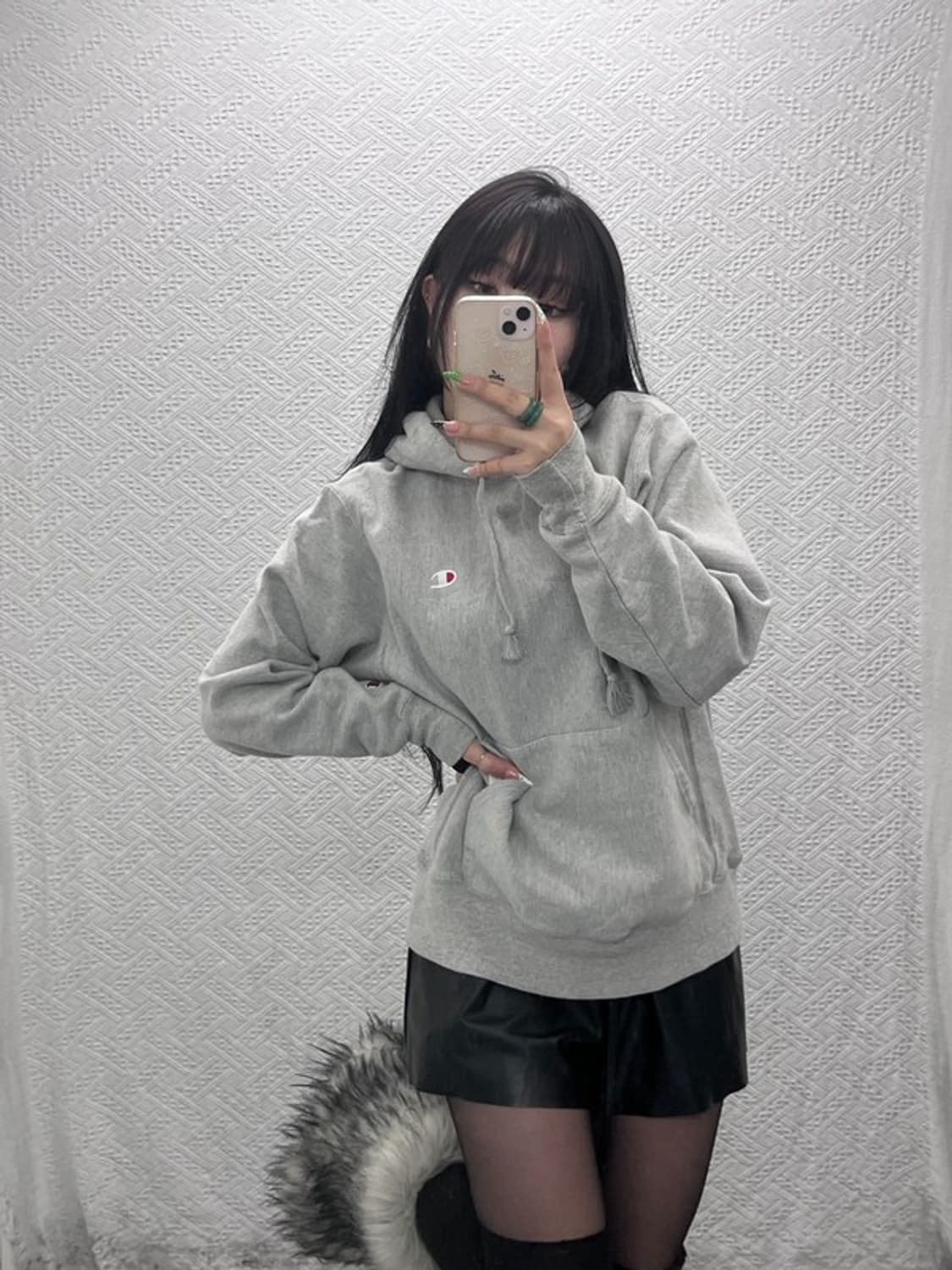 챔피온 리버스위브 빈티지 캐주얼 약기모 후드티 M C09006 상품이미지1