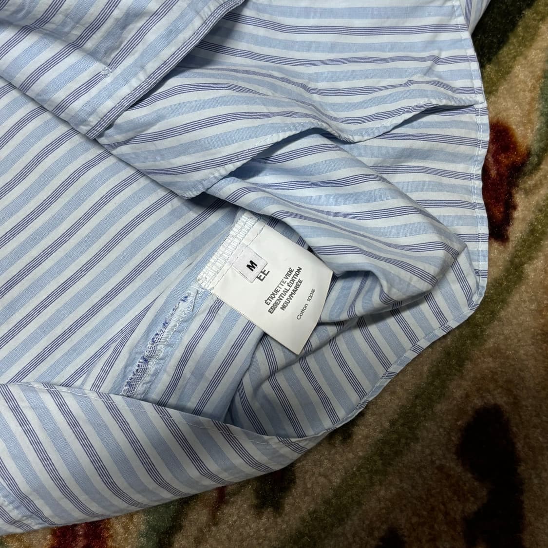 Mens Nouvmaree Garment Dyed curved shirt 상품이미지3