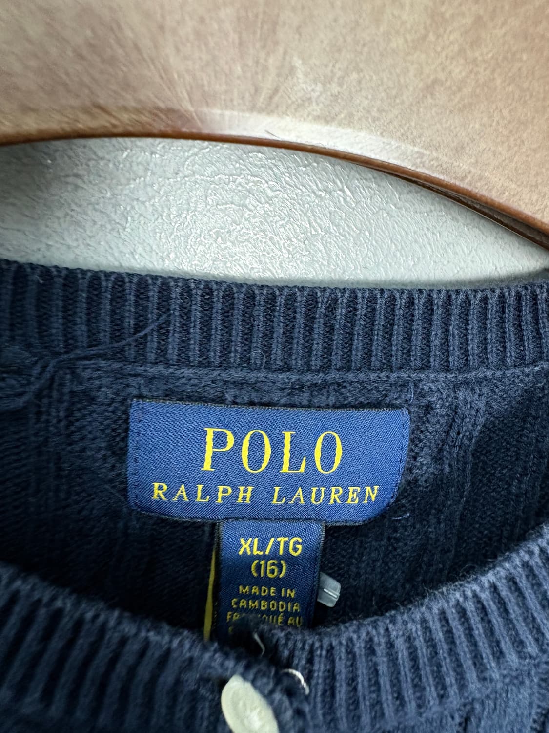 폴로랄프로렌 화이트포니 네이비 미니케이블 가디건 A3570 상품이미지6