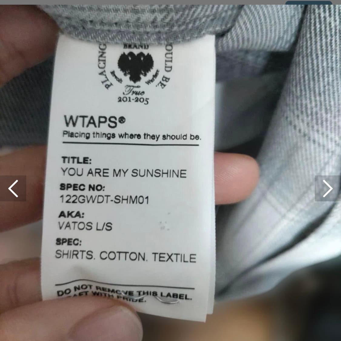 wtaps 12aw vatos shirts 바토스 셔츠 상품이미지3