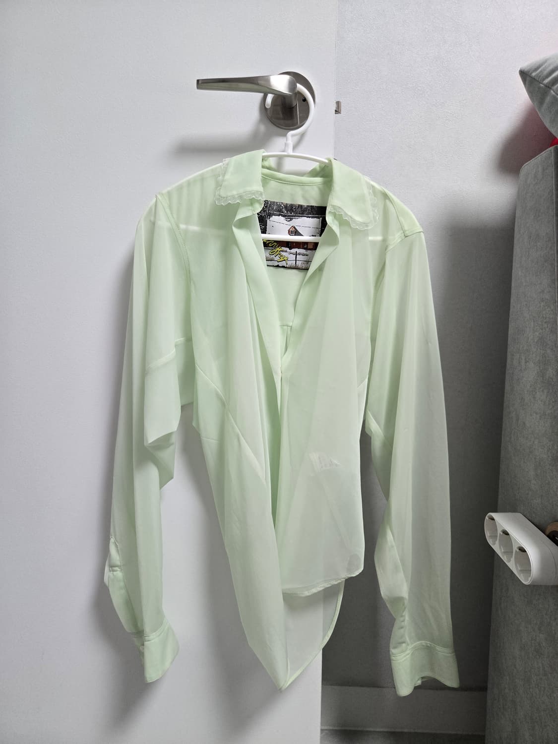 Jenny fax 잇츠 낫 유어 블라우스 민트그린 상품이미지1