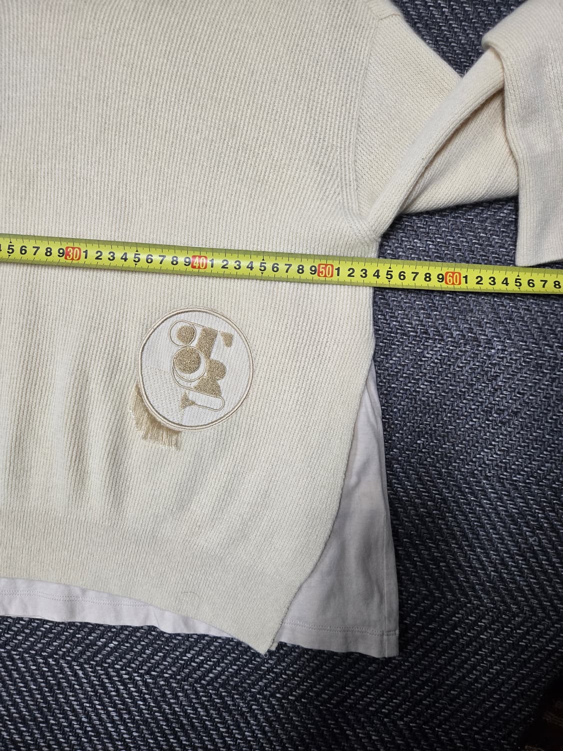 한섬 시스템 SYSTEM 아이보리색 니트티 상품이미지7