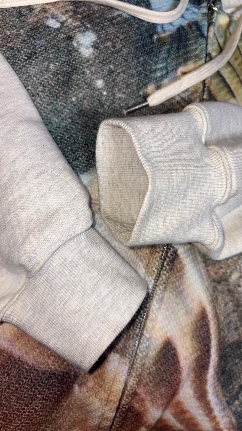 풀 프린트 패널 후디 집업 멜란지그레이 S 상품이미지2