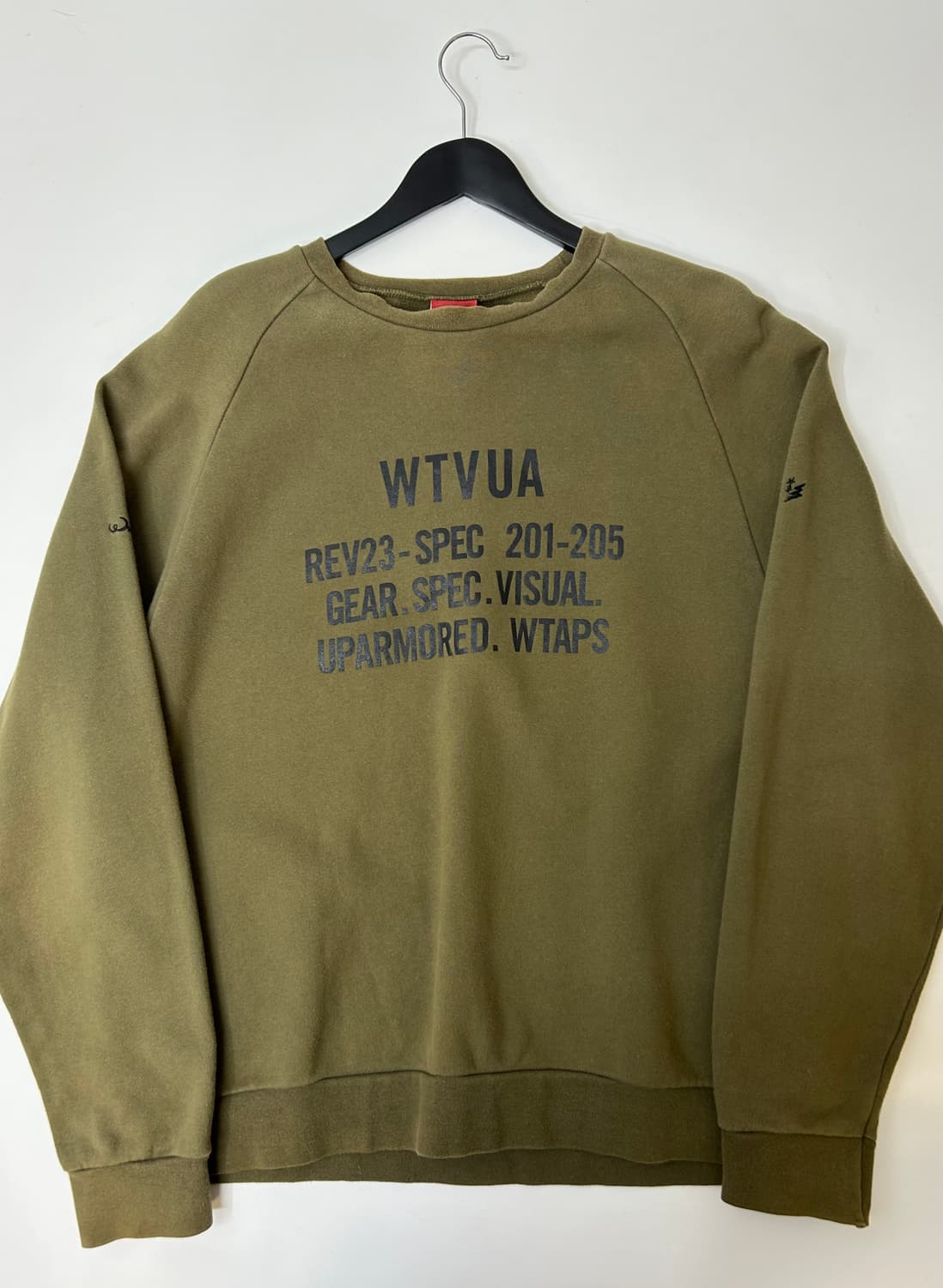 Wtaps 더블 탭스 크루넥 카키 스웻 셔츠  상품이미지2