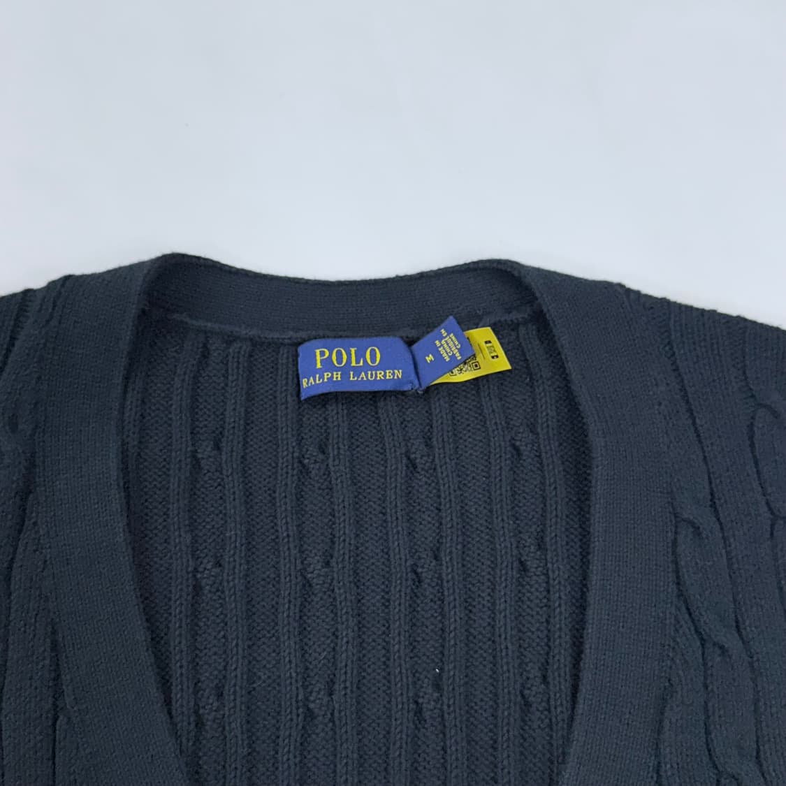 폴로 랄프로렌 블랙 케이블 니트 가디건 qr인증정품 상품이미지3