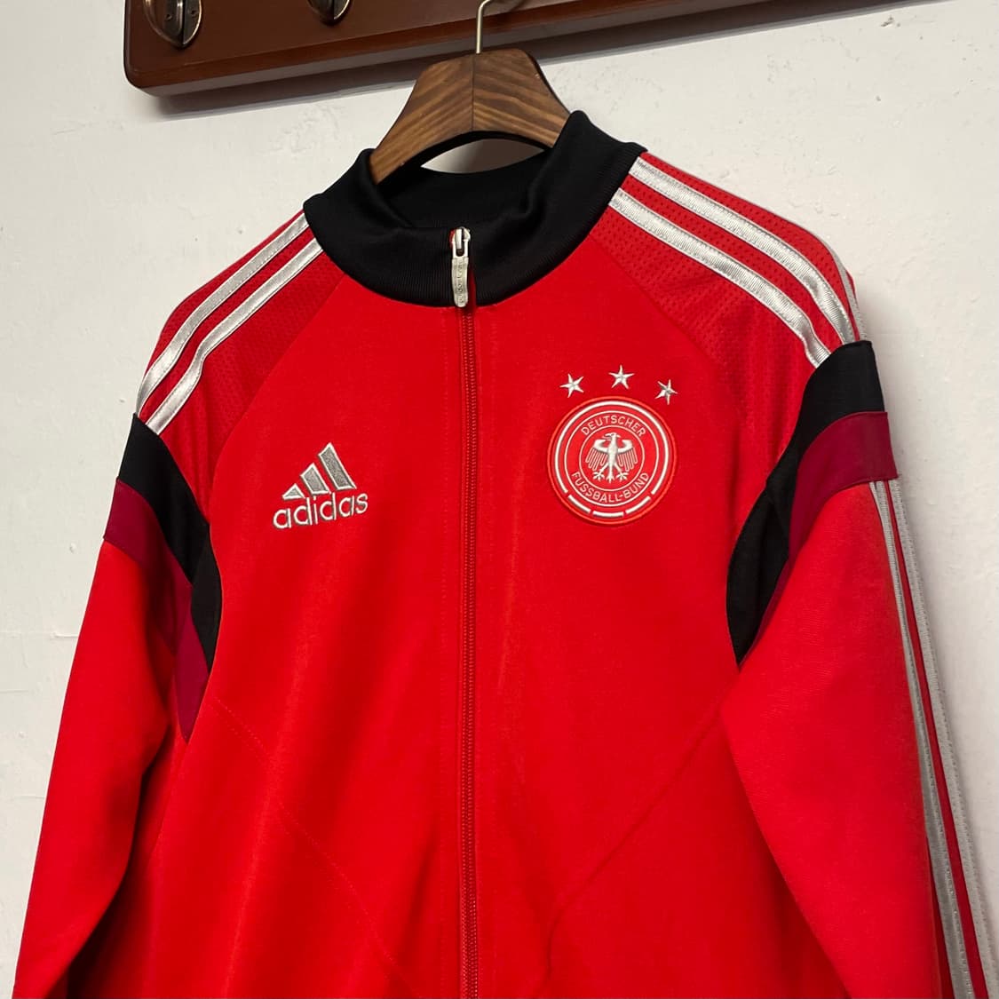 아디다스 (키즈) 독일 국대 레드 져지 자켓   상품이미지2