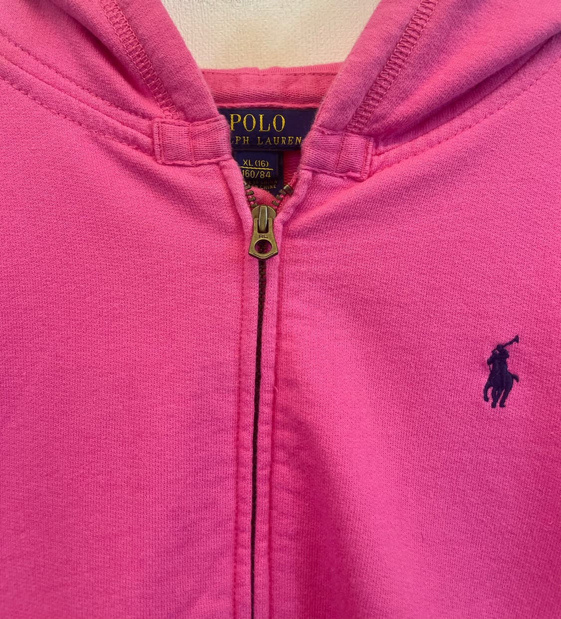 폴로랄프로렌 핑크 후드집업:) 폴로걸즈XL 후드집업 면100% 상품이미지2