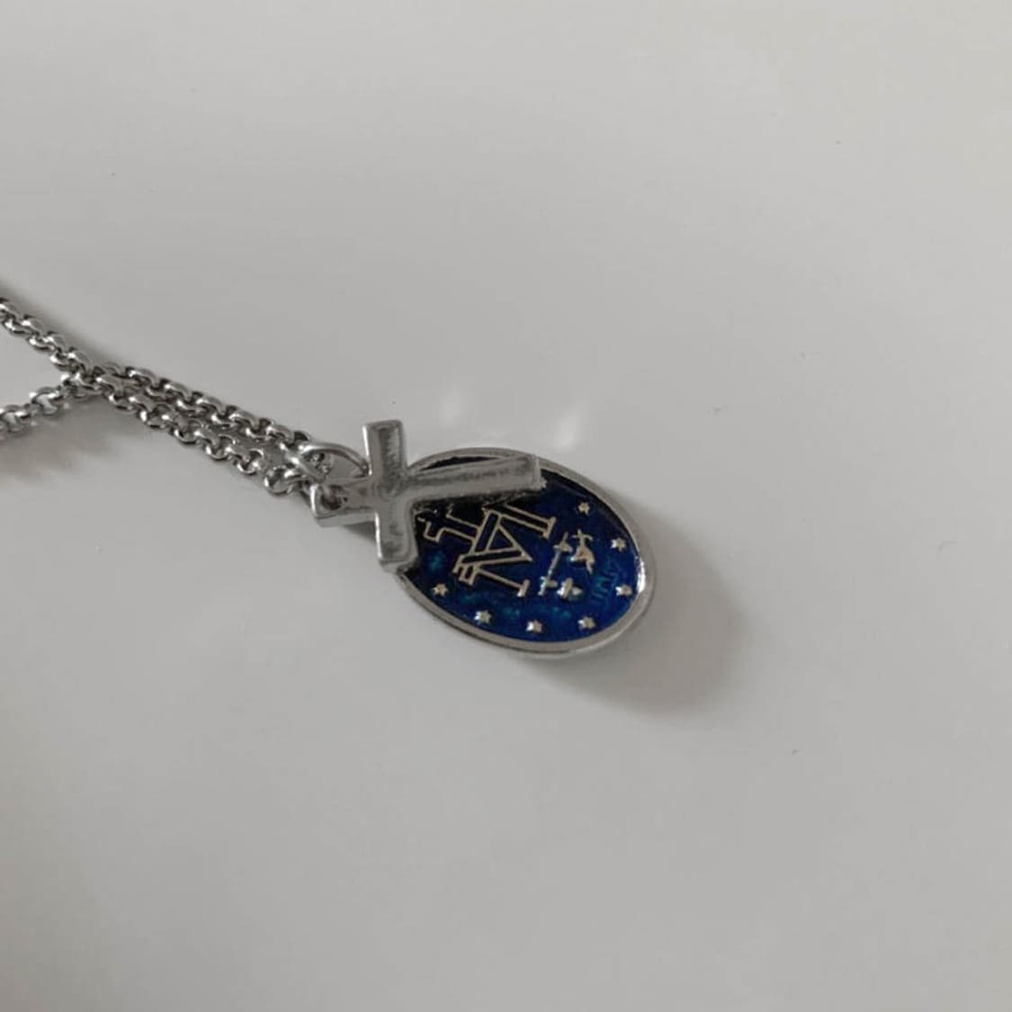 Vintage Blue Maria Pendant Necklace 상품이미지3