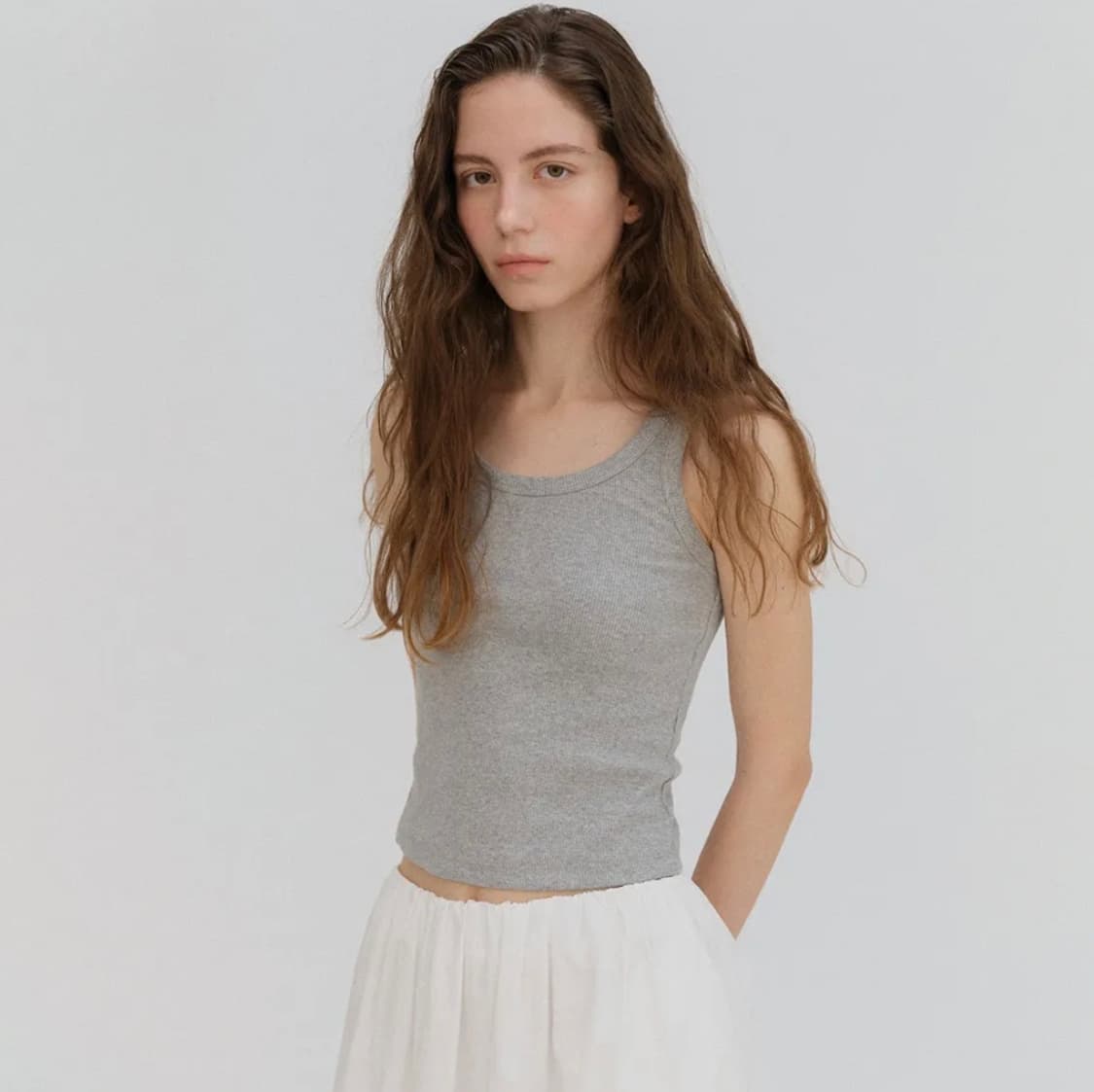 BAIE OUD Embroidery ribbed sleeveless 상품이미지1