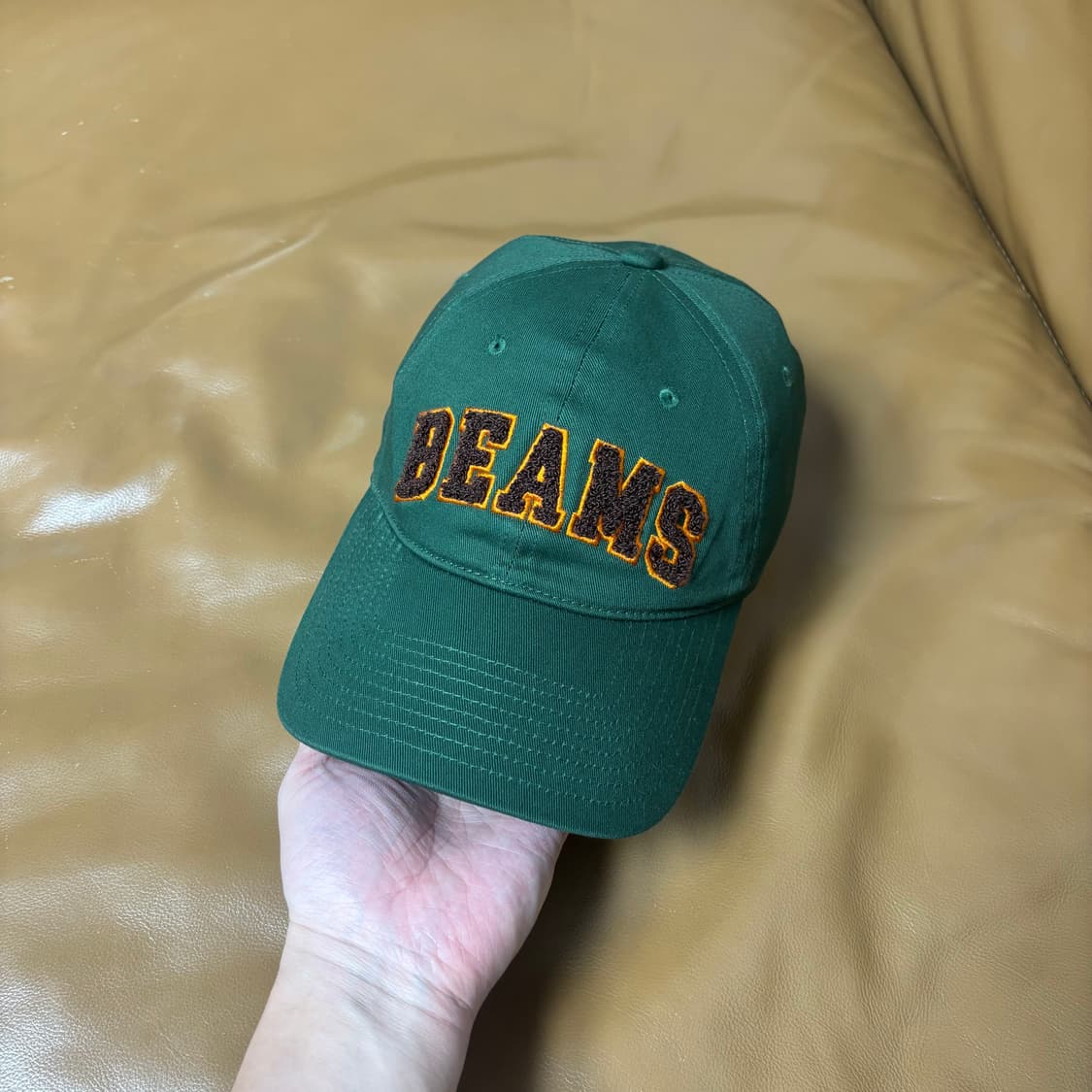 빔즈 빔스 베이직 6패널 볼캡 모자 딥 그린 상품이미지2