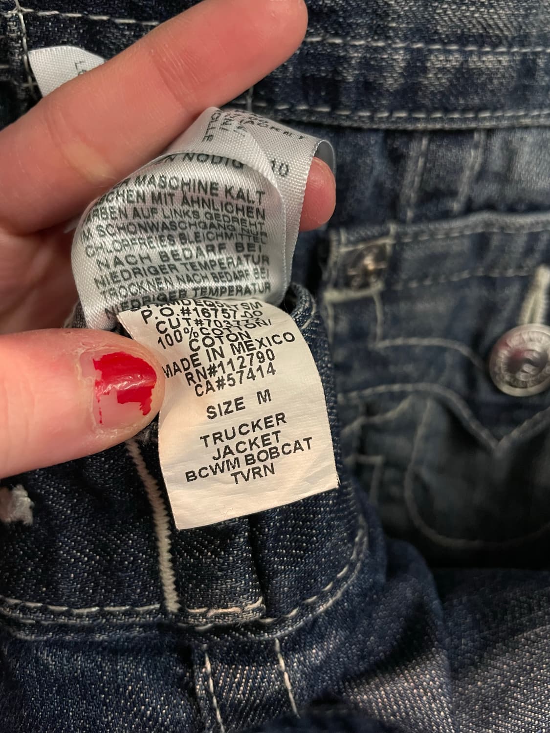 TR 트루릴리전 화이트 스티치 데님 자켓 상품이미지10