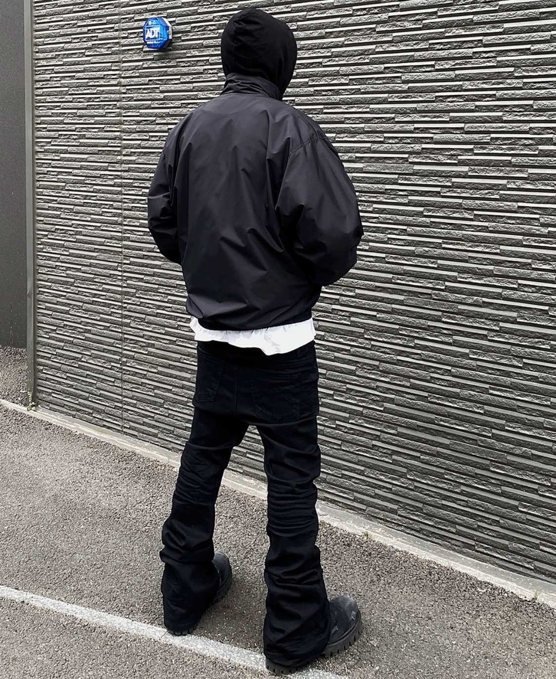 undermycar stretch flare black jeans 상품이미지5