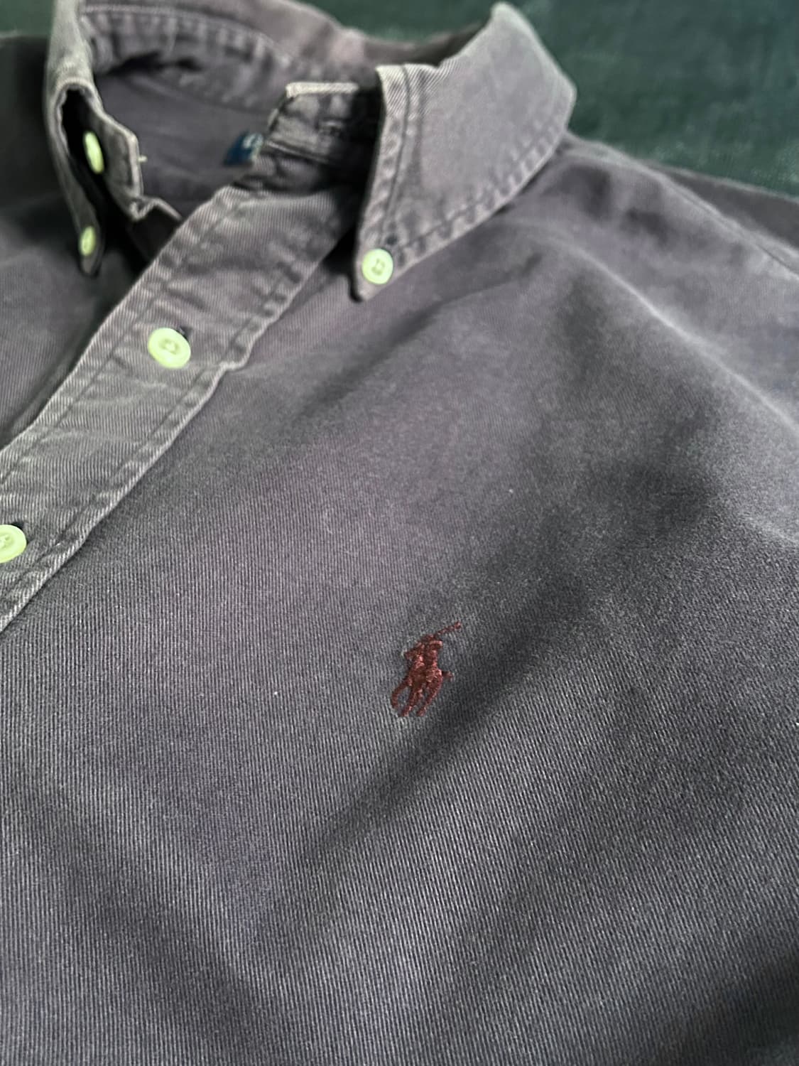 90s 폴로랄프로렌 페이딩 코튼 버튼다운 셔츠 상품이미지5