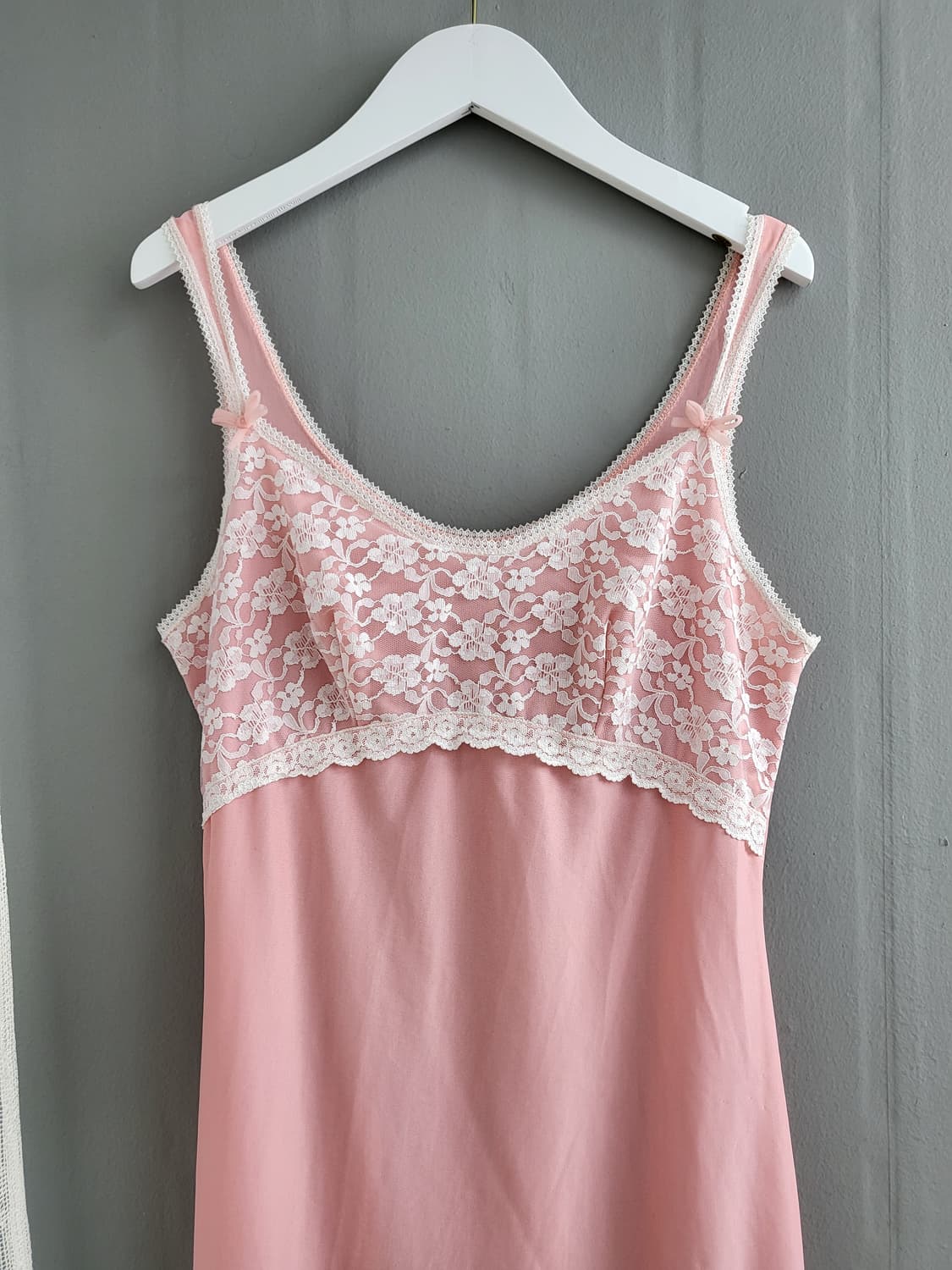 빈티지 소프트 코랄 핑크 슬립 드레스 상품이미지1