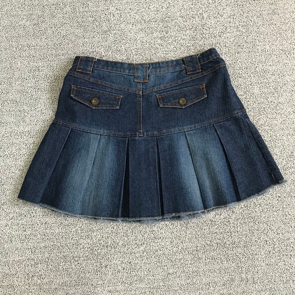 데님 미니 플리츠스커트 상품이미지3