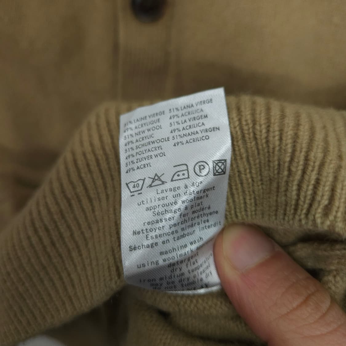 라코스테 울 가디건 XL Made in France 상품이미지6