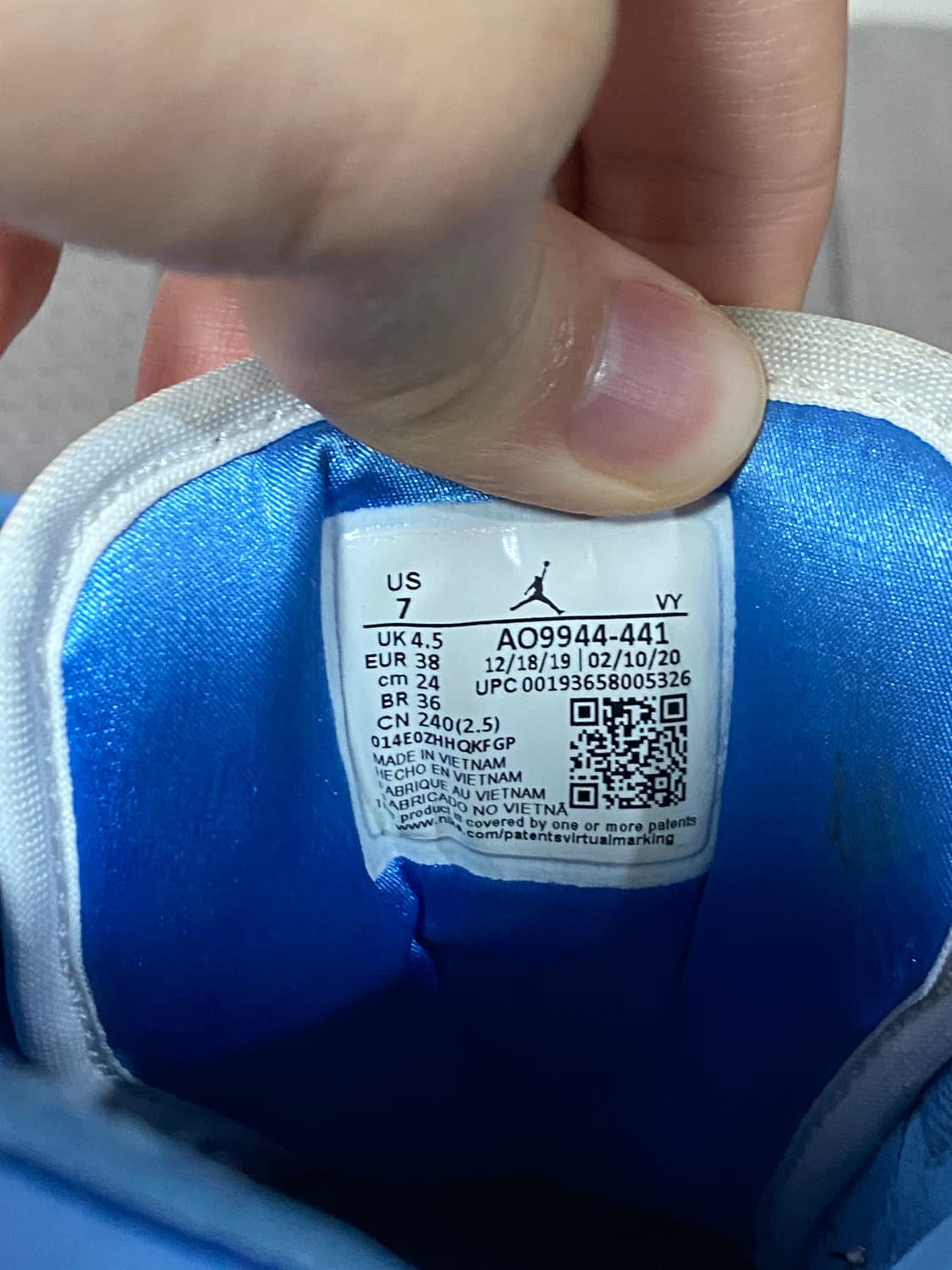 나이키 조던1 로우 UNC 유니버시티 블루 240 상품이미지7