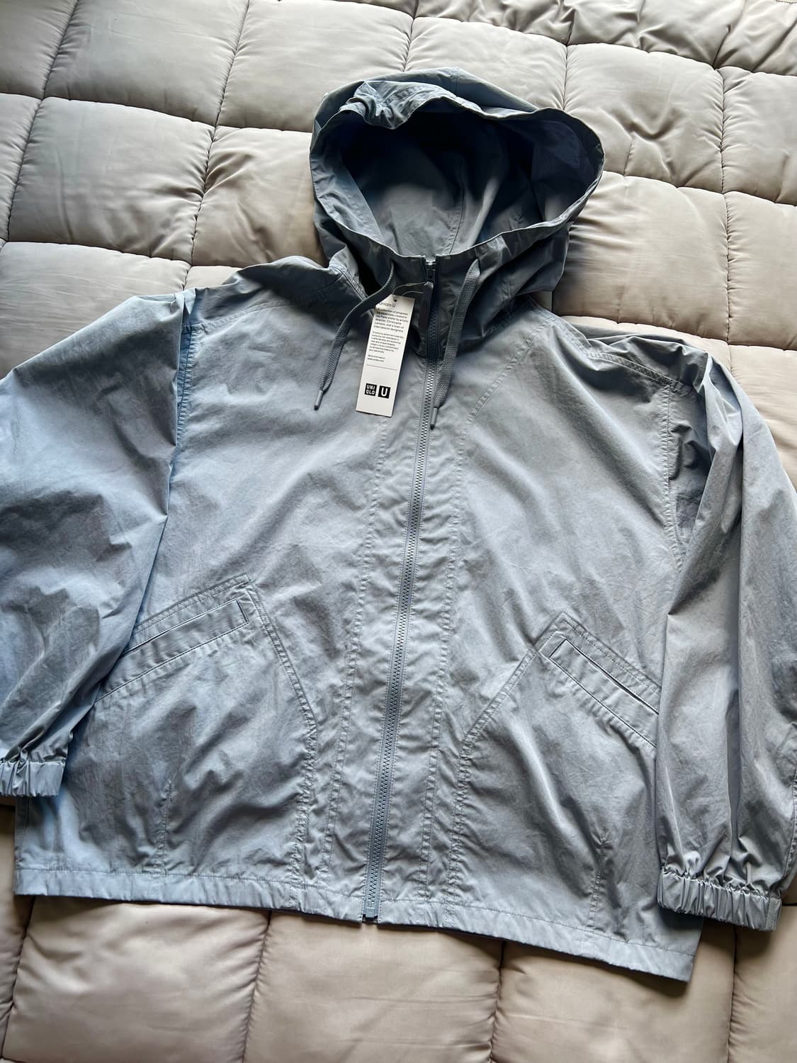 유니클로 U 후드 블루종 바람막이 그레이 상품이미지3