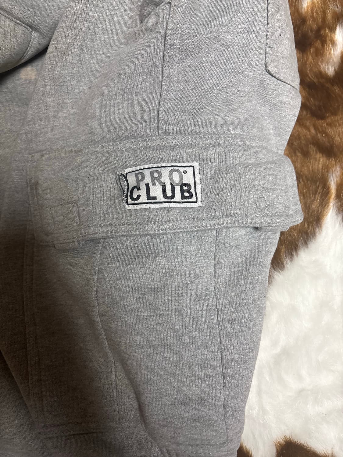 pro club 카고 스웻팬츠 그레이L 상품이미지3