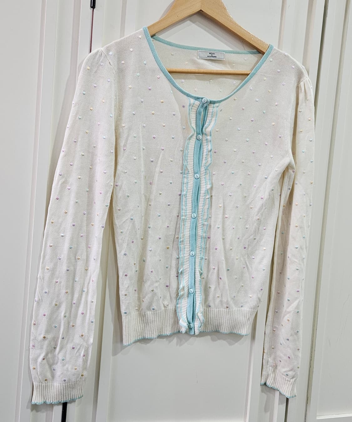 도트 니트 가디건 상품이미지2