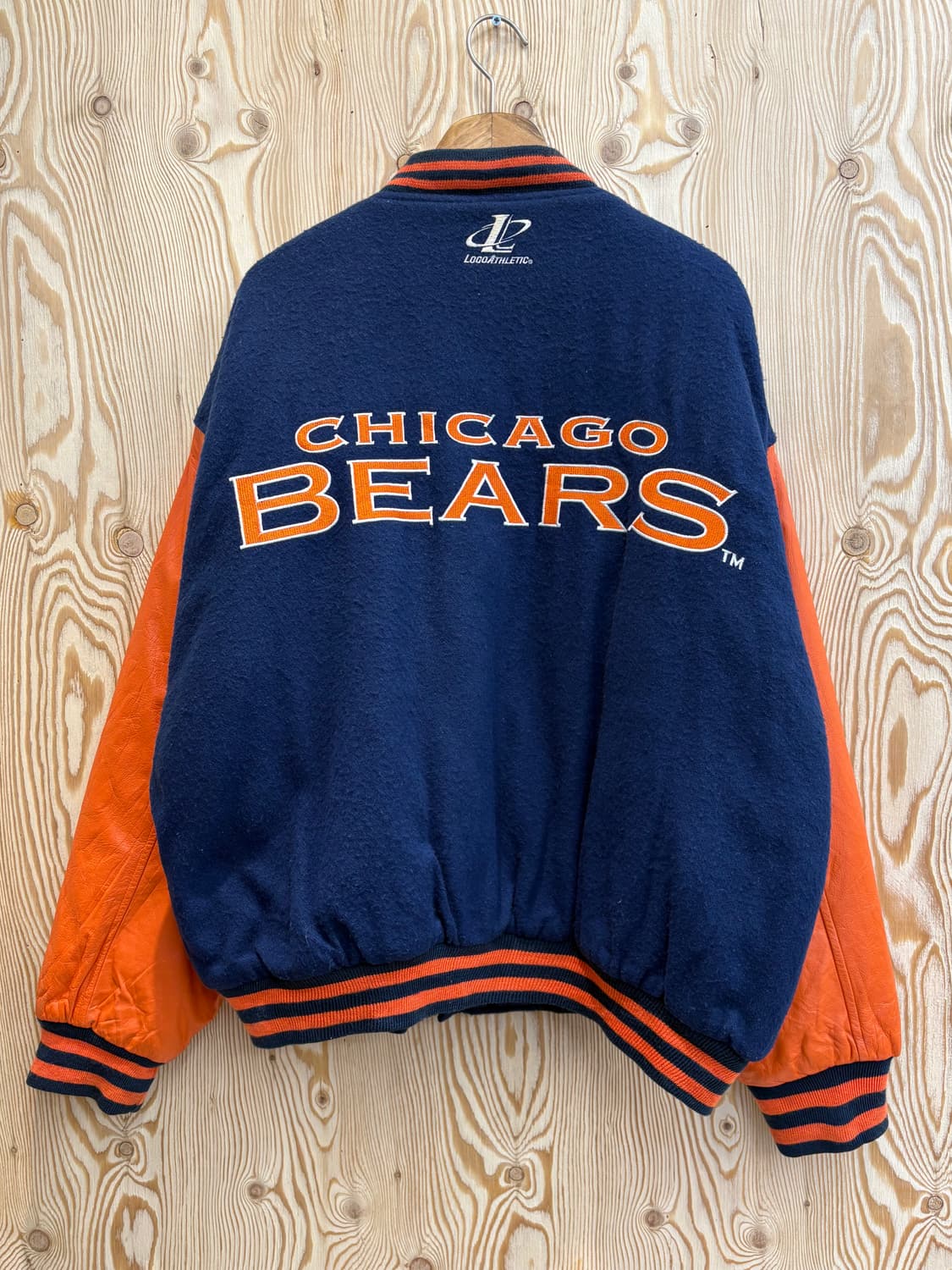 90s 로고어슬레틱 NFL 시카고 베어스 바시티 자켓 상품이미지4