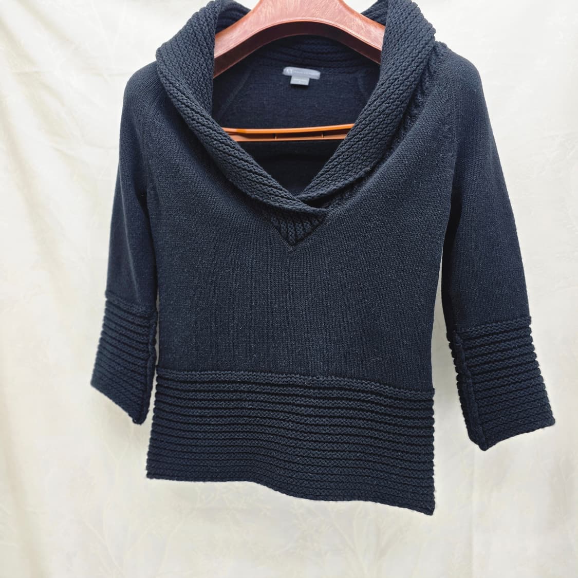 AX ARMANI EXCHANGE 후드 니트 블랙 7부 S 상품이미지10