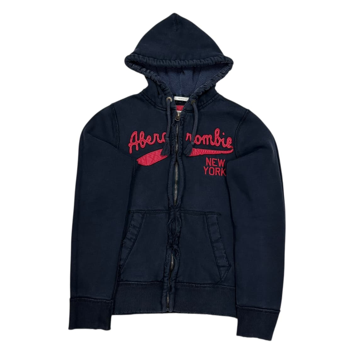 아베크롬비 빈티지 데미지 디테일 Y2K 후드집업 자켓 네이비 M 상품이미지1