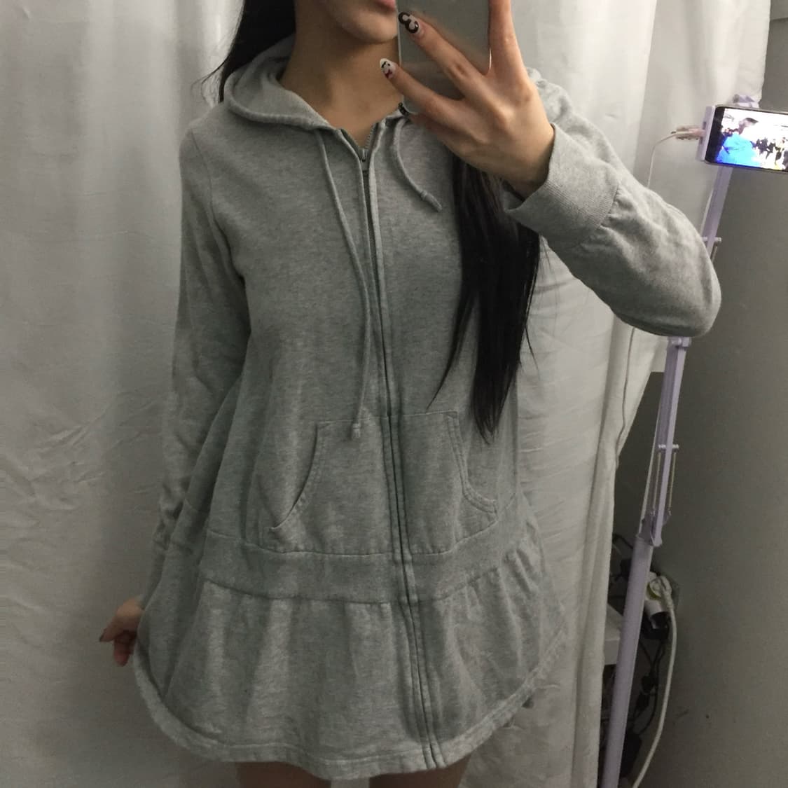 Sevradical 모리걸 히메갸루 그레이 원피스 후드집업 상품이미지1