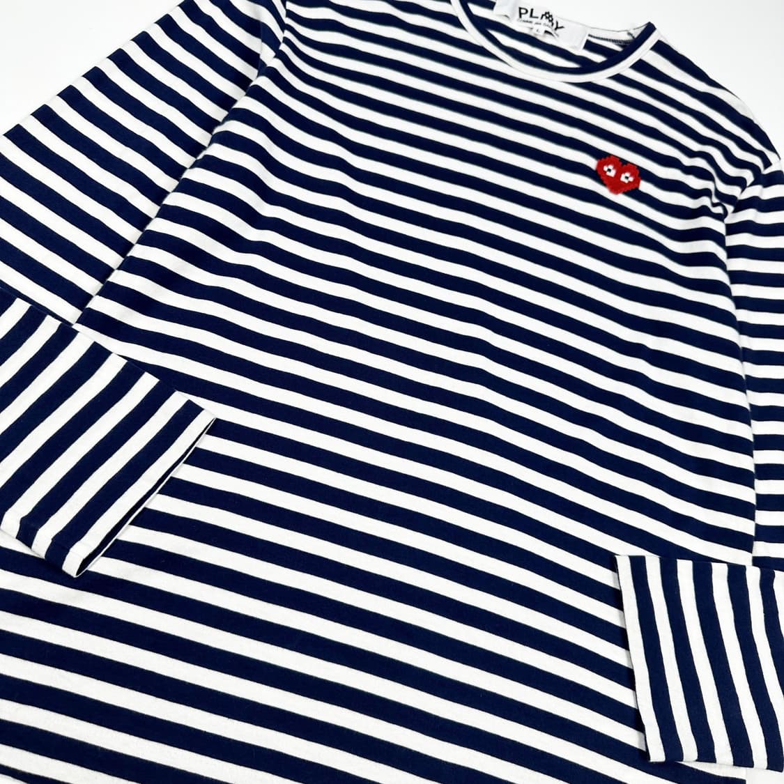 꼼데가르송 x 인베이더 픽셀 와펜 스트라이프 롱슬리브 L 상품이미지3