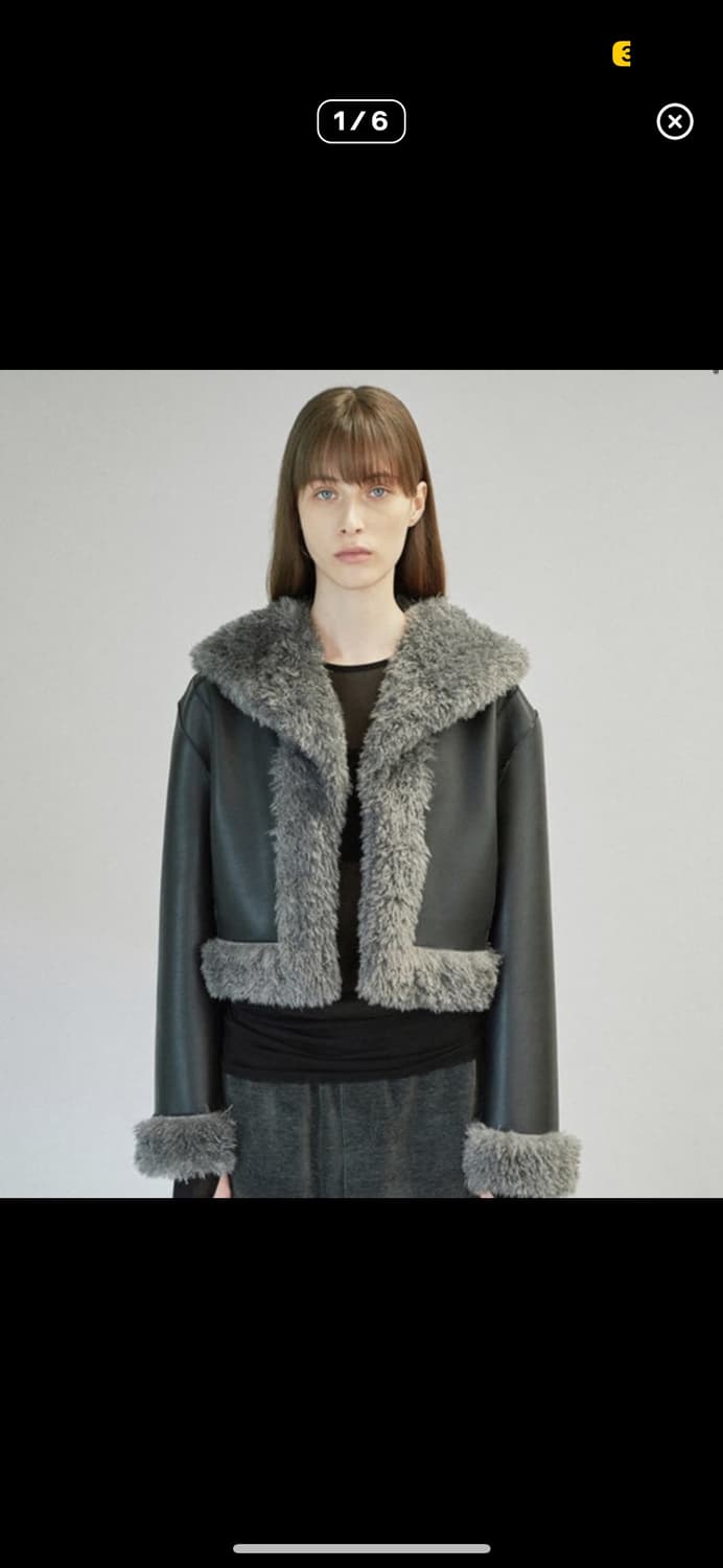 다이애그널 리버시블 무스탕 자켓 상품이미지1