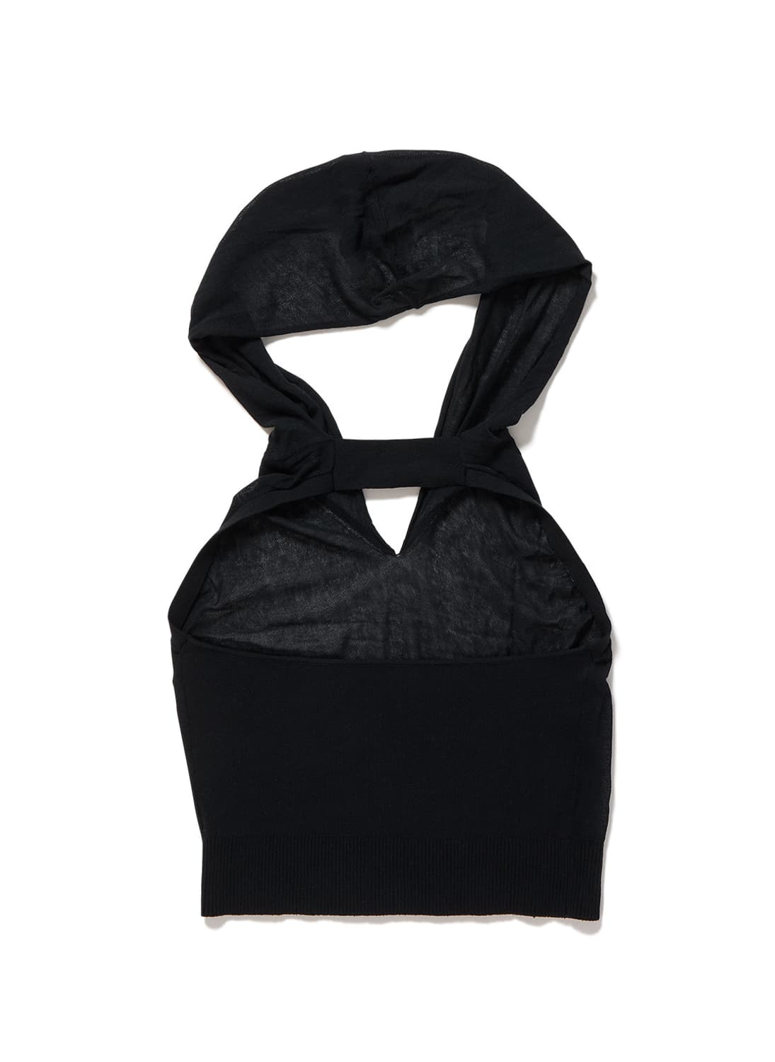 [F]퍼버즈 26ss 크롭 후드 니트/블랙 상품이미지3