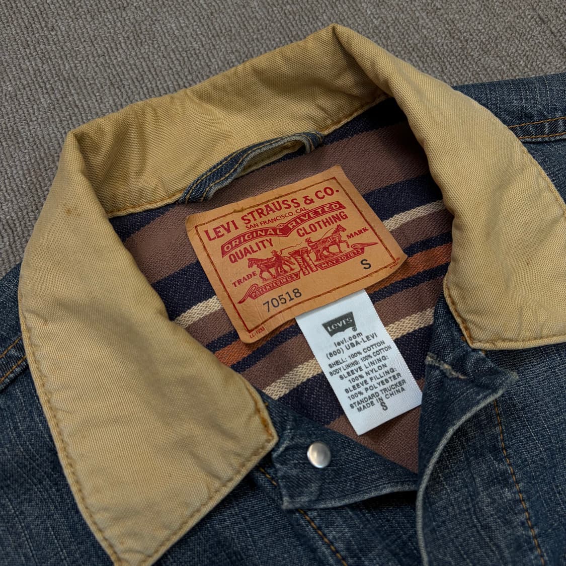 levis 리바이스 블랭킷 배색 트러커 자켓 75018  상품이미지2