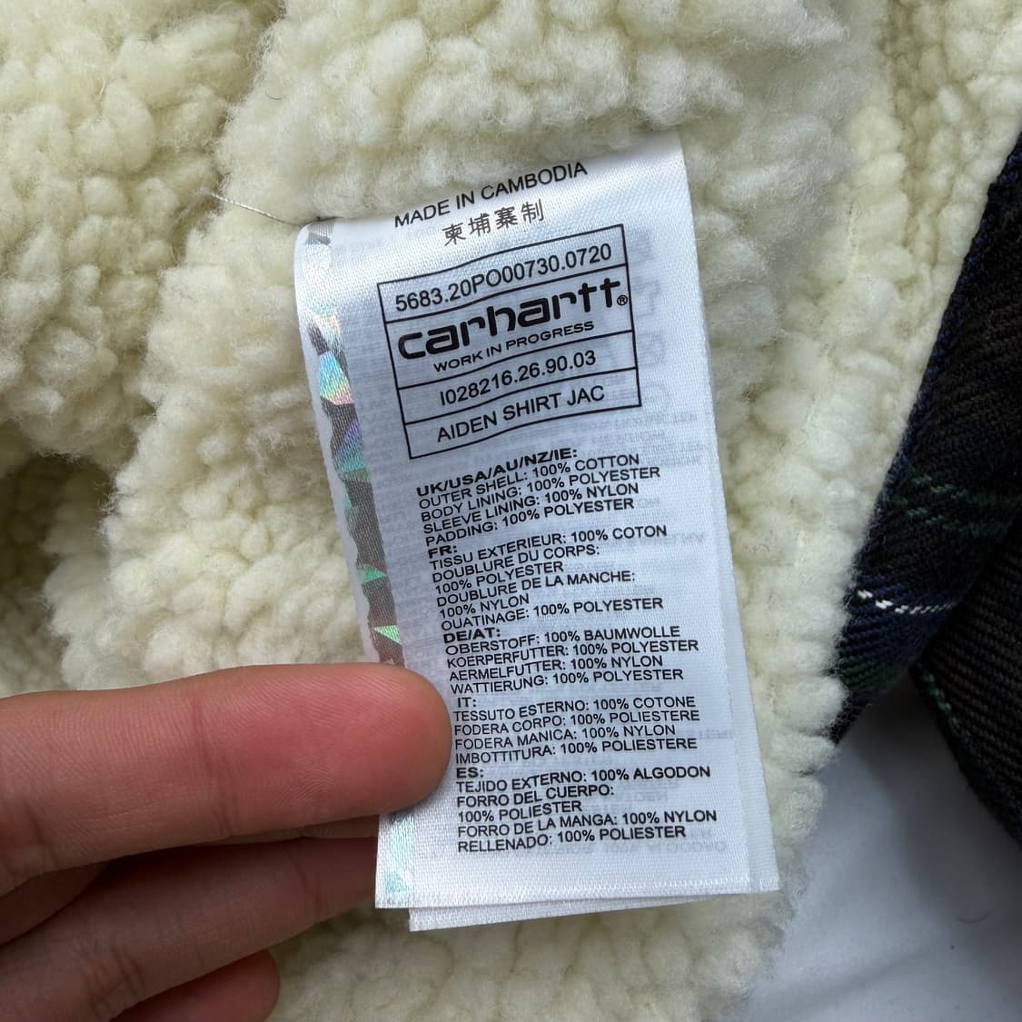 칼하트 Wip 에이든 체크 셔츠 자켓 XL 상품이미지8