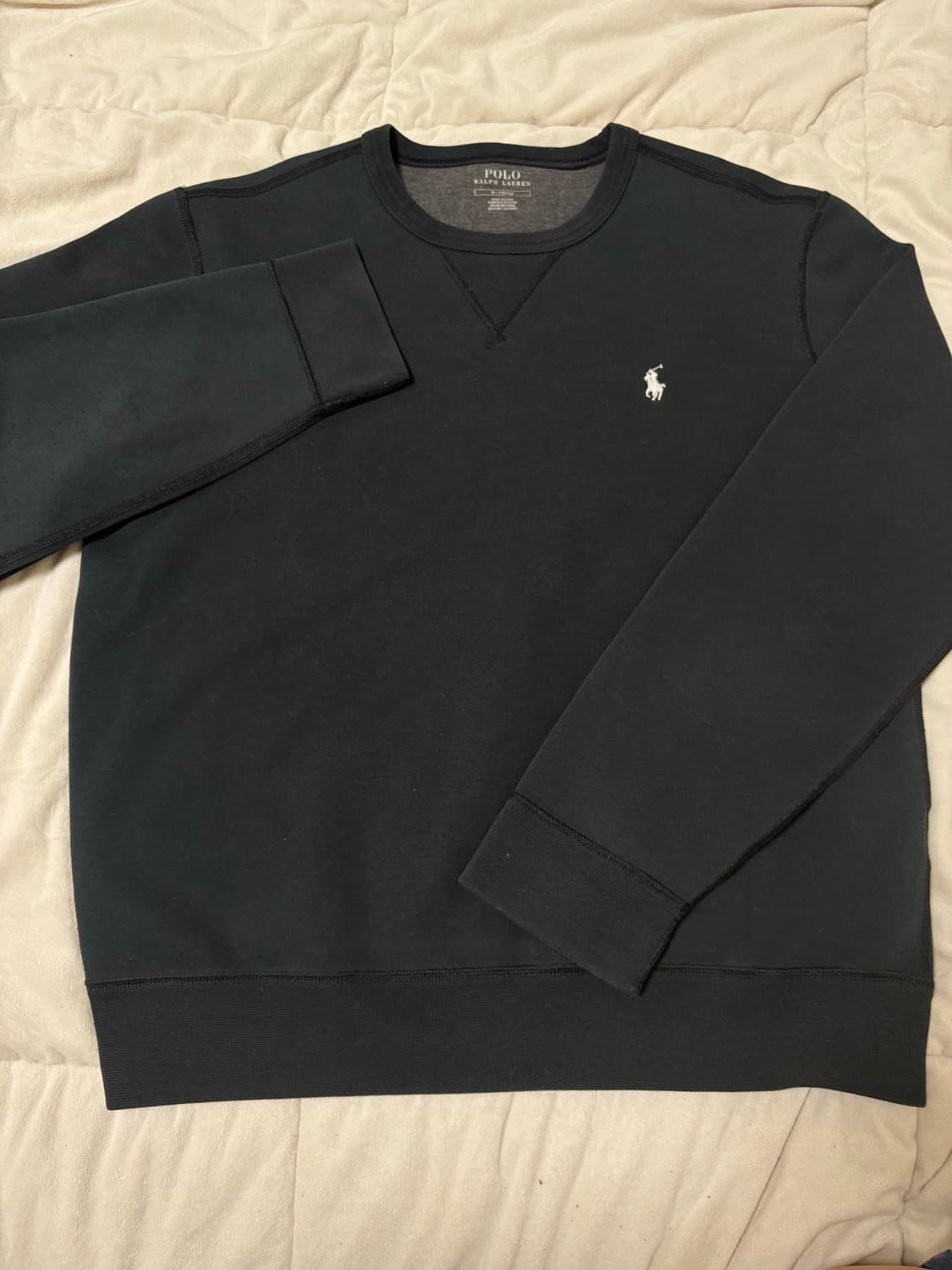 폴로 랄프 로렌 더블 니트 스웨트셔츠 블랙 상품이미지2