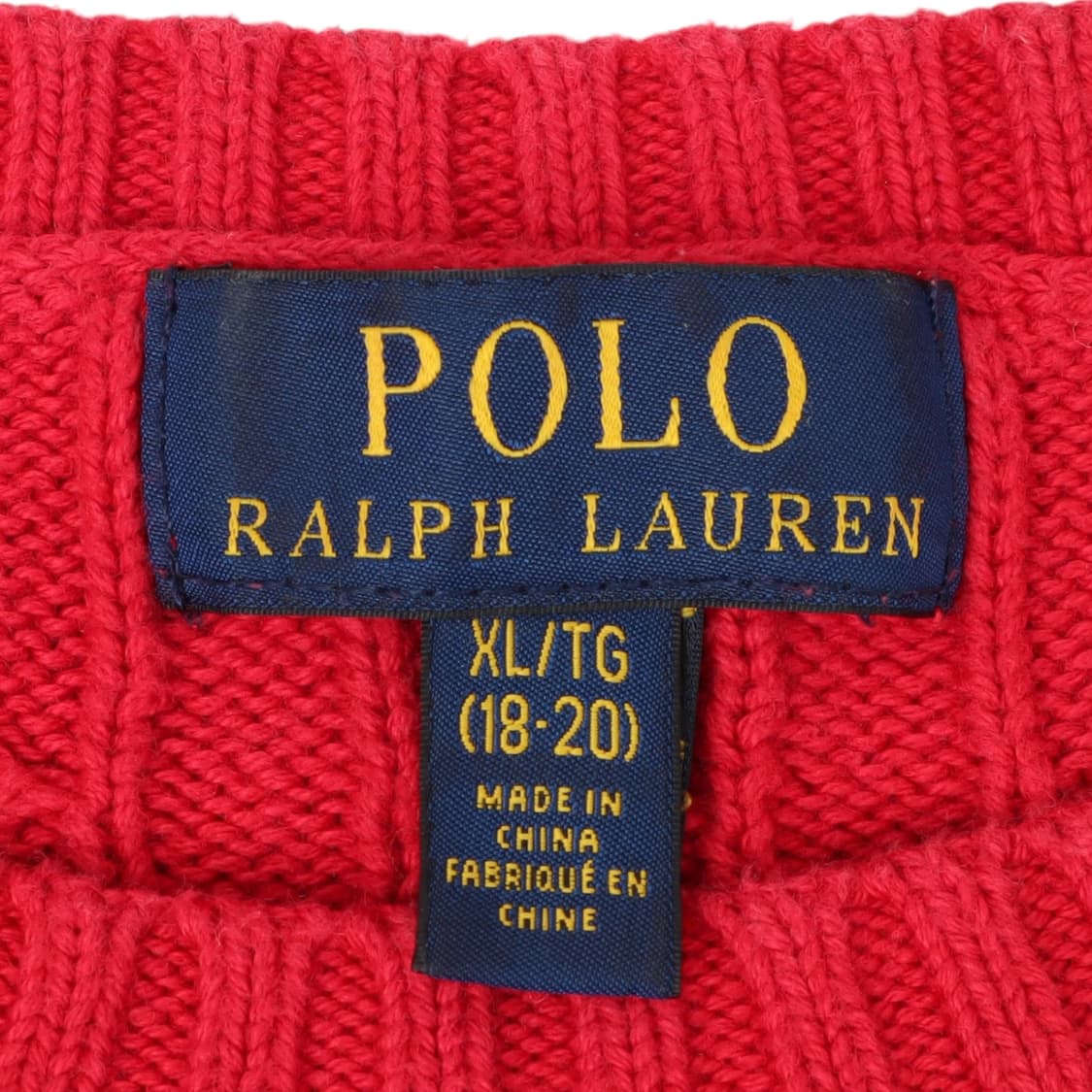 폴로 랄프로렌 레드 코튼 케이블 니트 상품이미지8