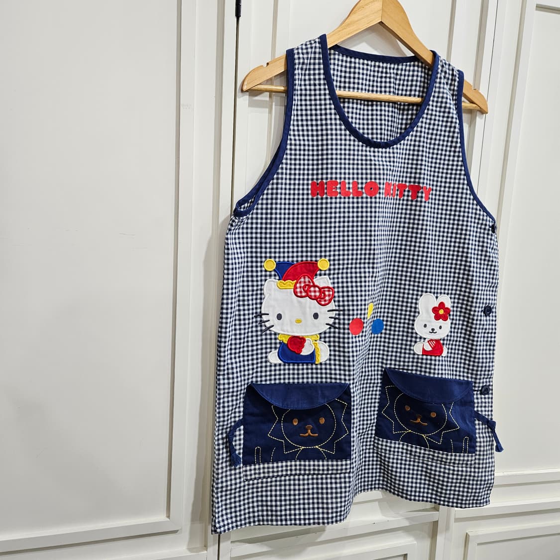 산리오 헬로키티 체크 앞치마 상품이미지2