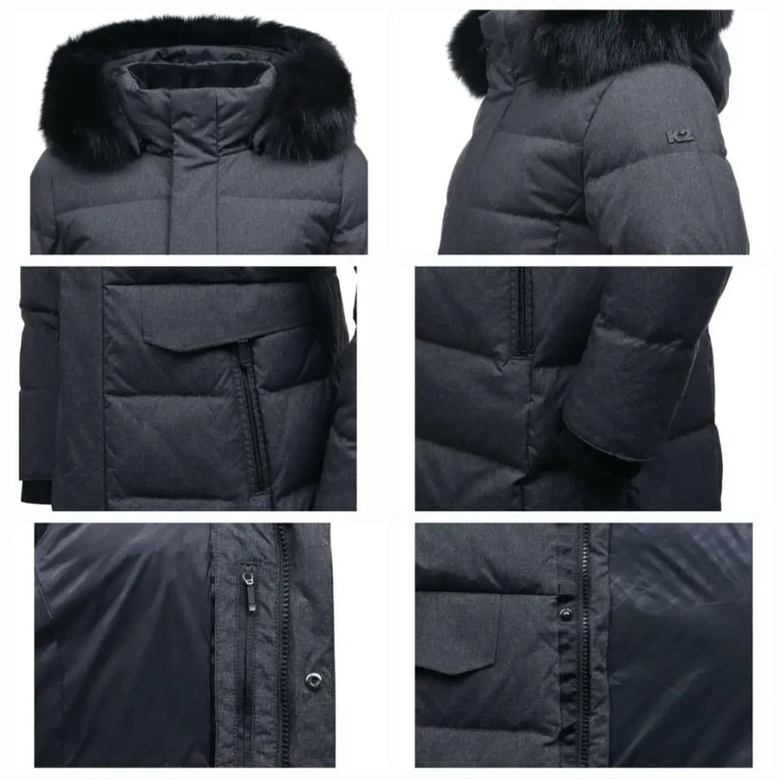 (새제품) K2 패딩 앨리스롱 폭스 구스다운 차콜85 상품이미지3