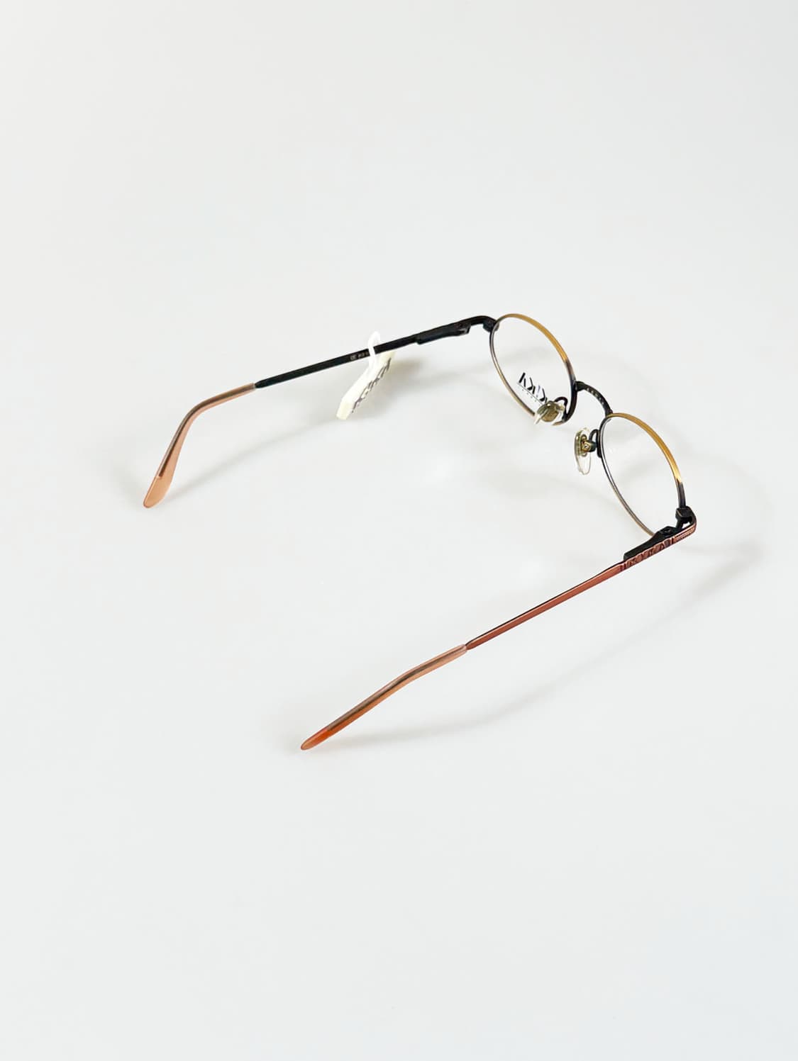 90s KIKA 브라운&골드 슬림 오벌 프레임 빈티지 안경 상품이미지5