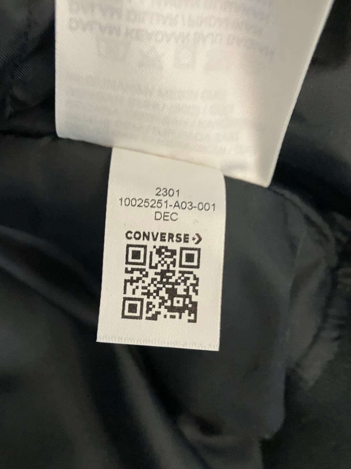 컨버스 보머 쇼트 자켓 블랙 M 상품이미지3