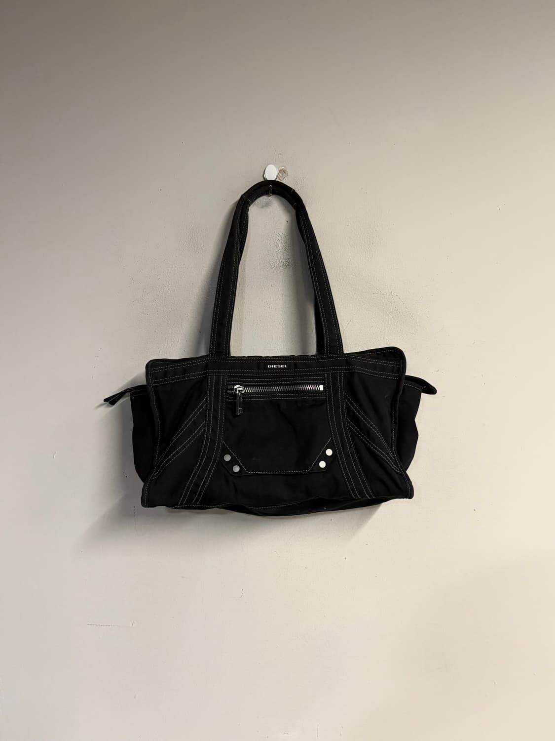 DIESEL stitch  tote bag black 상품이미지2