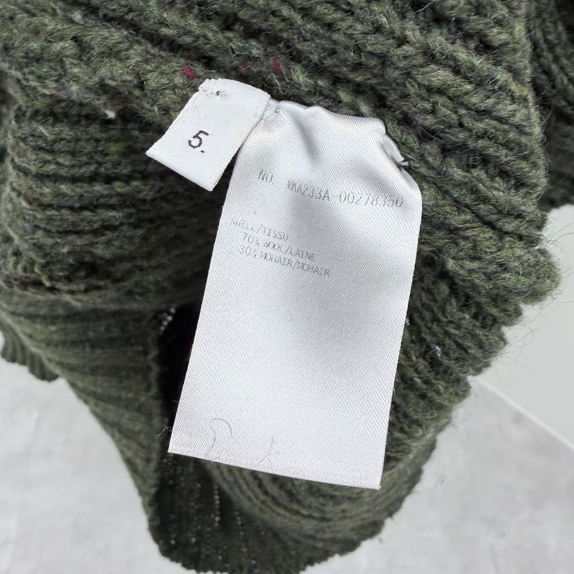 [S급/5] 톰브라운 사선완장 아란케이블 니트 스웨터 카키 상품이미지7