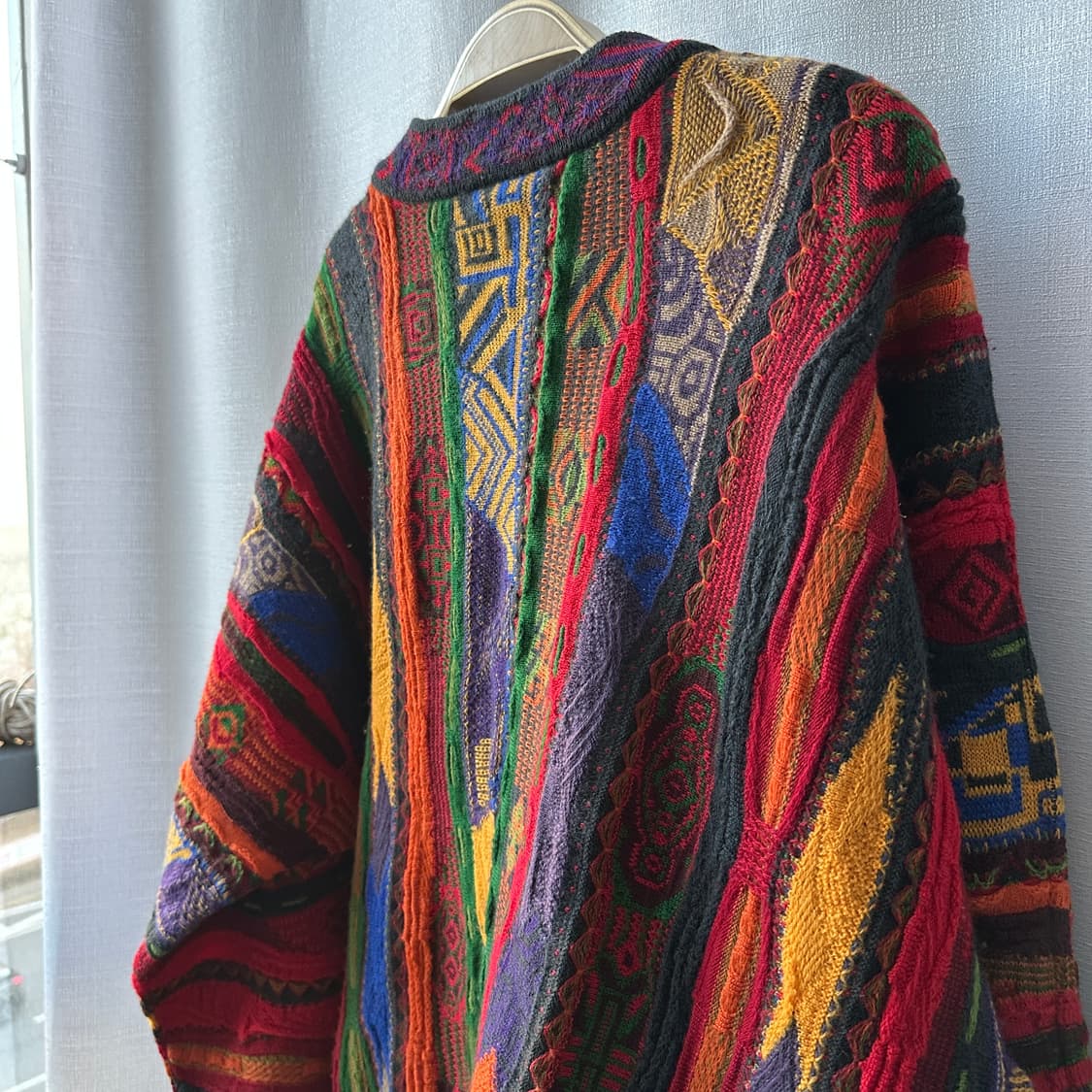 쿠지 COOGI 퓨어 뉴 울 에스닉 패턴 니트 M 상품이미지9