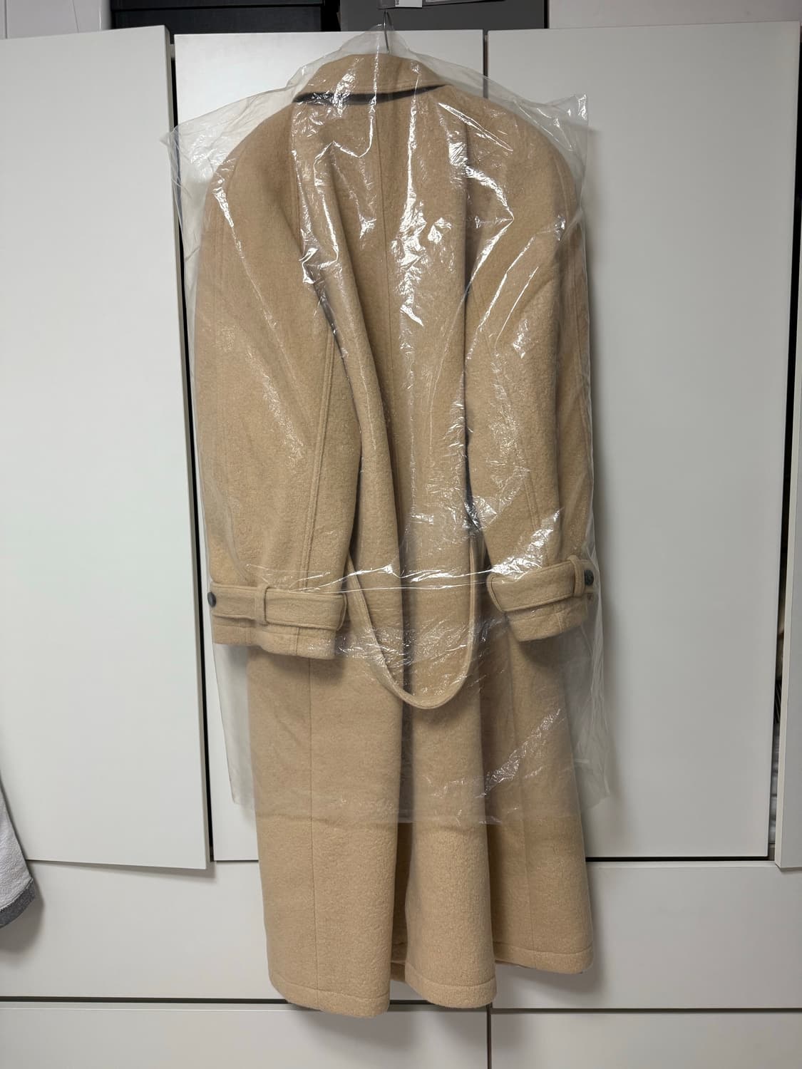 (새상품)위아 알파카 울 혼방 베이지코트 상품이미지7