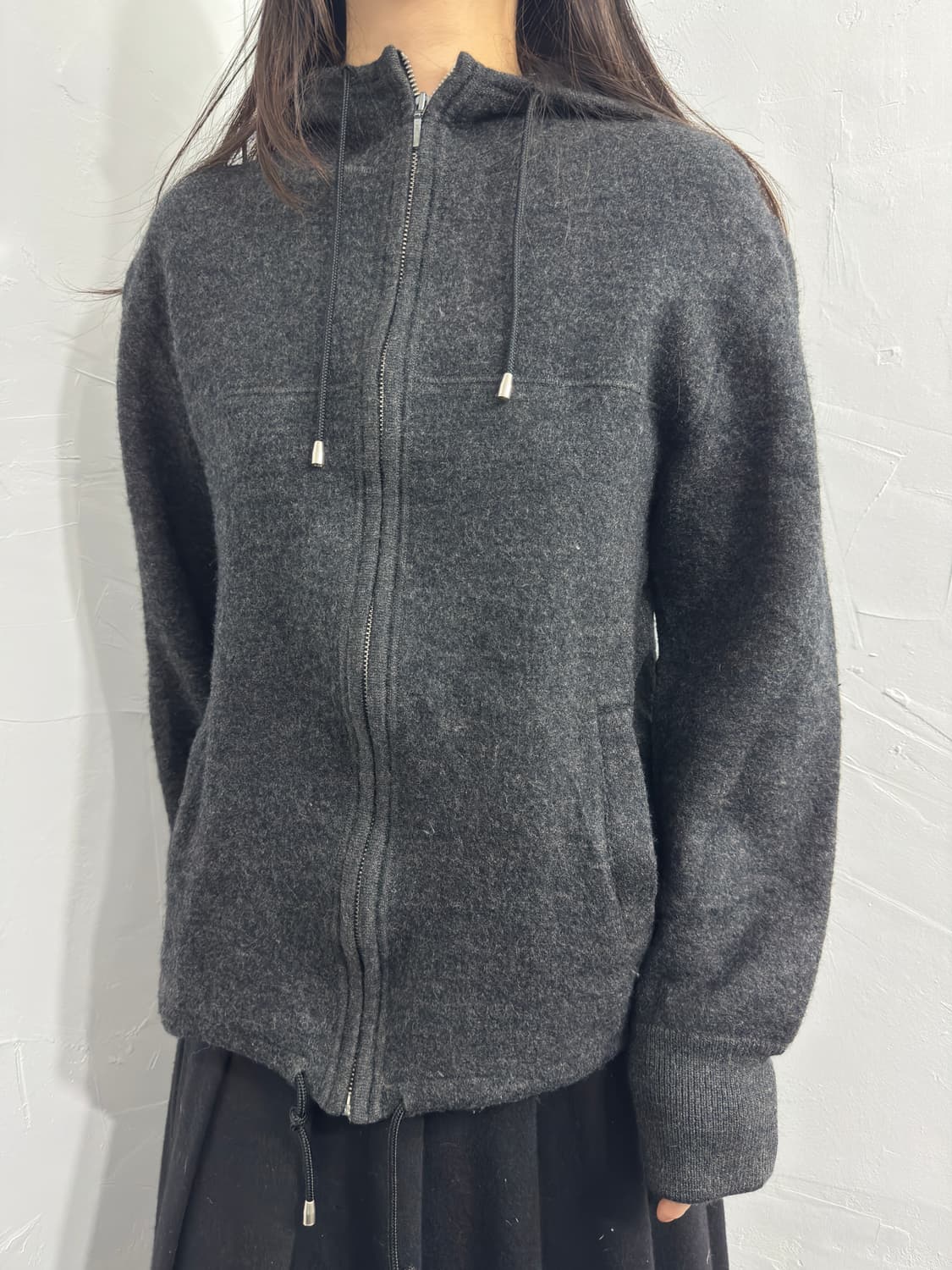 wool hood zipup 상품이미지3