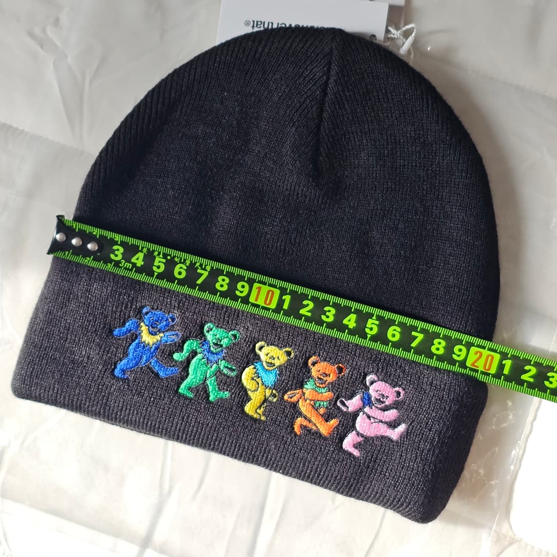 새제품) 디스이즈네버댓 x 그레이트풀 데드 댄싱베어 비니 모자 블랙 상품이미지7