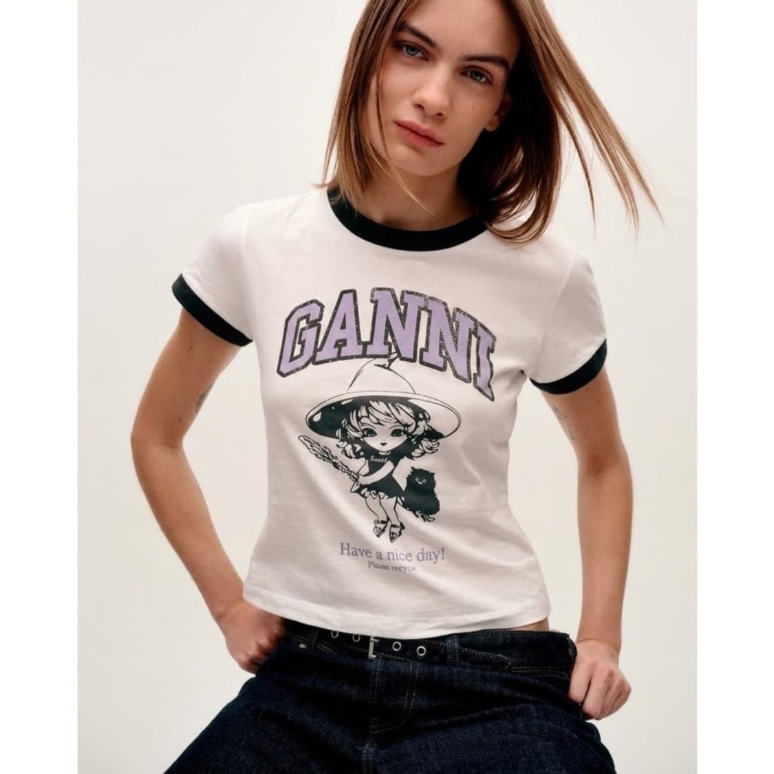 GANNI 가니 25 마녀 링거 반팔 티셔츠 상품이미지1