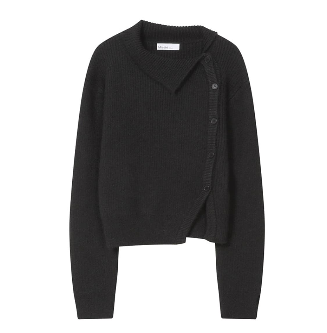 Side button knit BLACK 상품이미지1